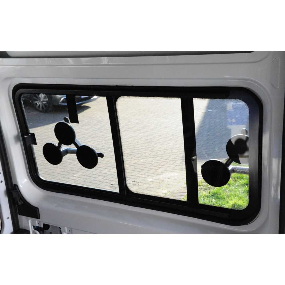 Door wide glass sliding window for Fiat Ducato, front left
