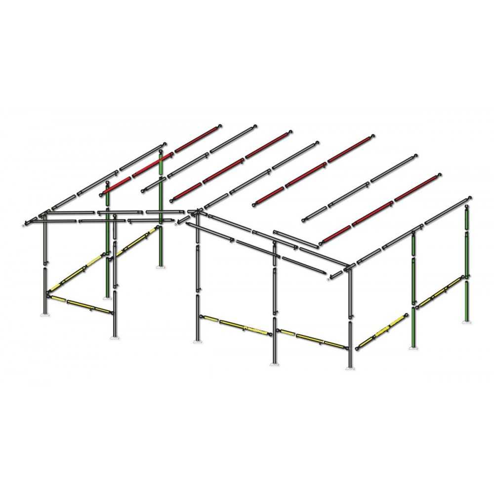 Best prices by cara-TECH-24: Storm pack poles (up to size 10.5) Hahn awning accessories Wind protection by Hahn-Zelte