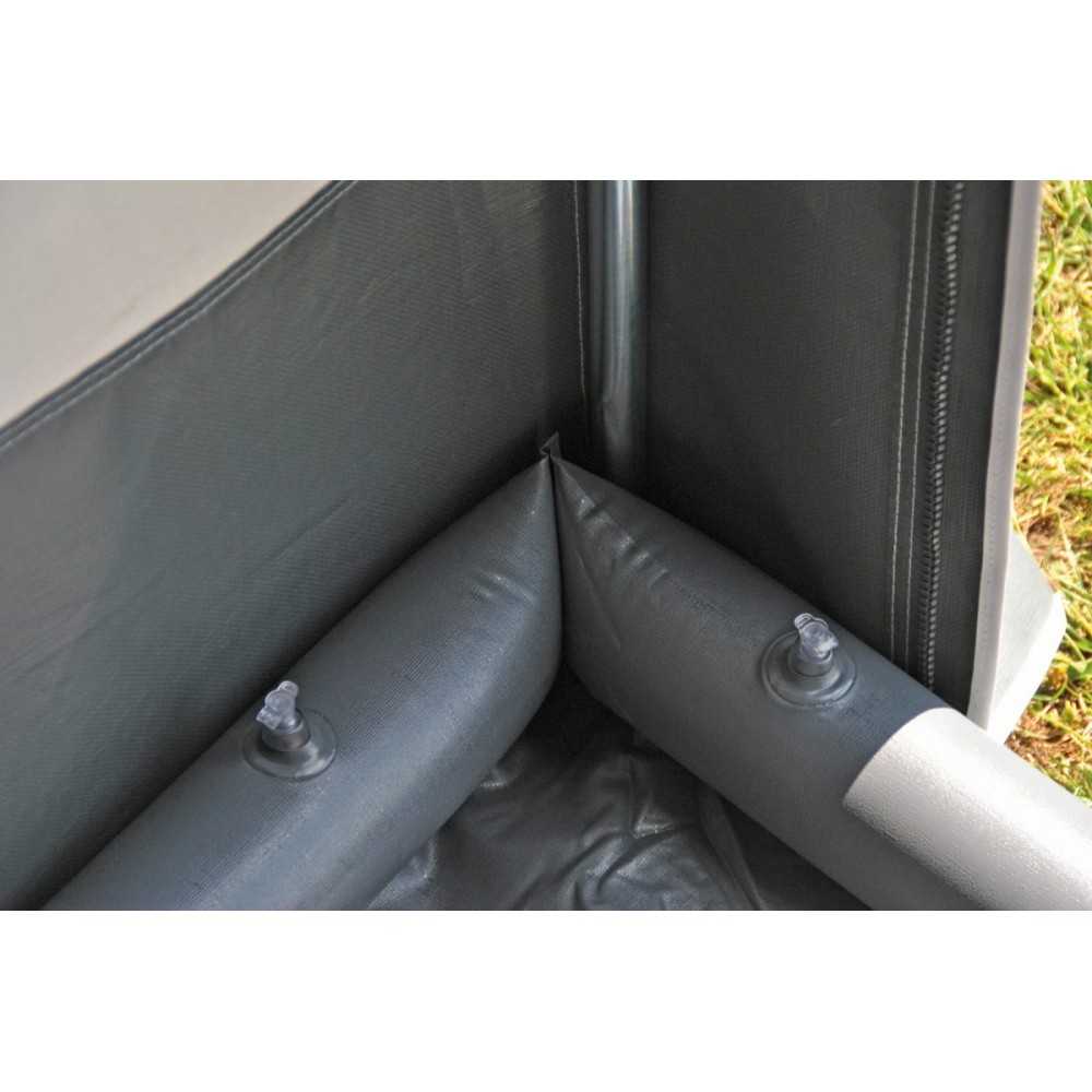 Happy Rhino - Aufblasbarer Bodenschutz - Zeltunterlage - Campingmatte - Isoliermatte - Grau - 250 Cm Tiefe