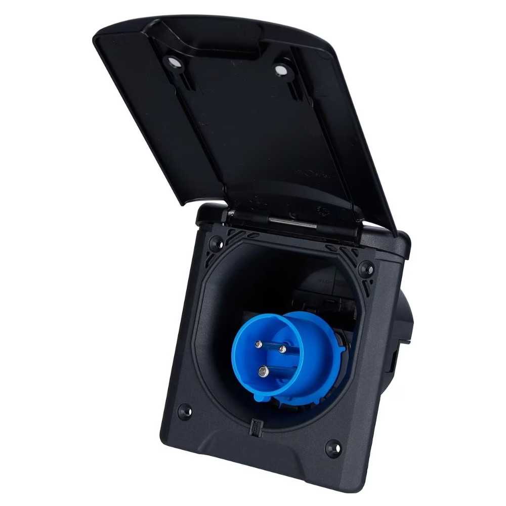 Best prices by cara-TECH-24: CEE socket, with magnetic lock, black by 