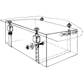 Best prices by cara-TECH-24: Water tank 80 litre underfloor grey water tank for bus/van/van Ducato from 1994 onwards by 