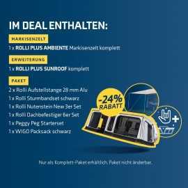 Best prices by cara-TECH-24: BEST DEAL WIGO - Rolli Plus awning - AMBIENTE 2,50 m size 9 by WIGO-Zelte