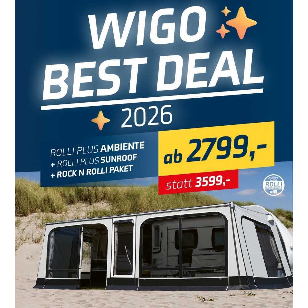 Prix imbattables de cara-TECH-24 : BEST DEAL WIGO - Tente Rolli Plus AMBIENTE 2,50 m taille 15 WIGO-Zelte