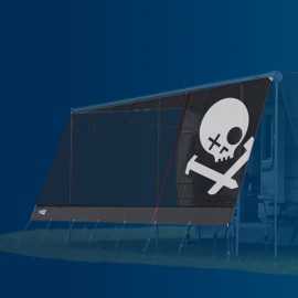 Bestpreise von cara-TECH-24: Sichtschutz STORE, BLOXX Basis SKULL Gaze-Element "Totenkopf", Vorne, WIGO Markisen Zelt von WIGO-Zelte